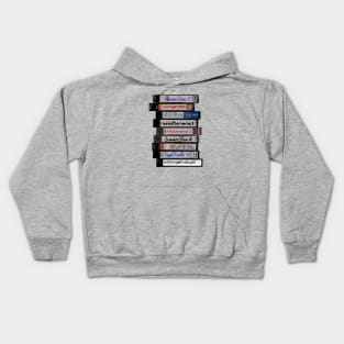 80s VHS Wrestling Tapes Kids Hoodie